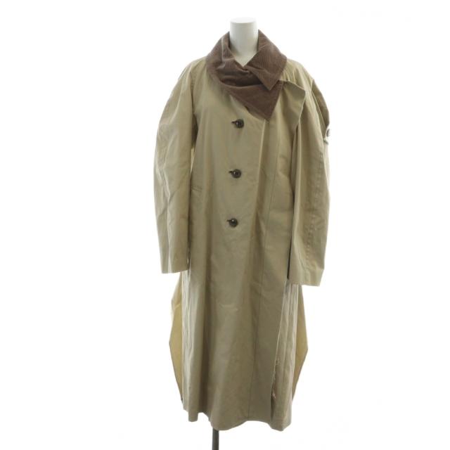 【中古】未使用品 ヨウヘイオオノ YOHEI OHNO 24AW STINGRAY DRAPE GABARDINE COAT BEIGE ロングコート タグ付き