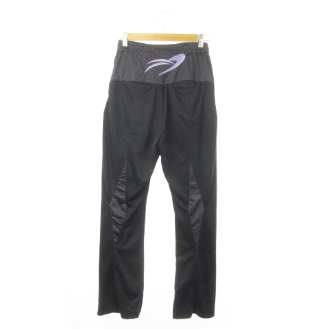 【中古】未使用品 ヨウヘイ オオノ Our basic Jersey Trousers ジャージパンツ フレア メッシュ切り替え 38 M 黒