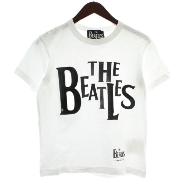【中古】COMME des GARCONS THE BEATLES CDG Rubber Printed T-Shirt Tシャツ 半袖 ラバープリント S 白 VT-T002