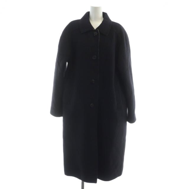 【中古】ヘルノ HERNO ヴィンテージ ロングコート ステンカラー 長袖 ウール カシミヤ 黒 ブラック ■GY35 /MQ