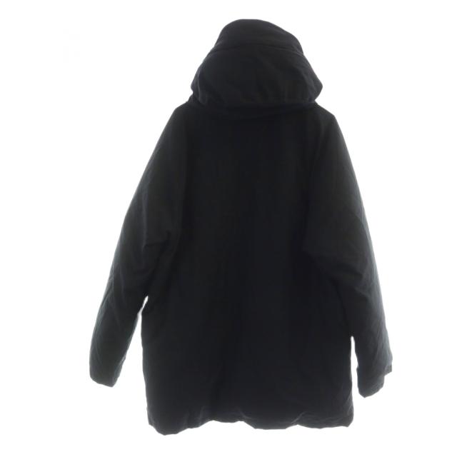 【中古】シーピーカンパニー C.P.COMPANY ダウンジャケット ミドル 長袖 ロゴ フード 50 XL 黒 ブラック ■GY35 /MQ