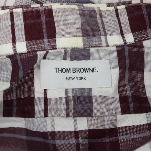中古】トムブラウン THOM BROWNE 長袖シャツ ステンカラー ボタン