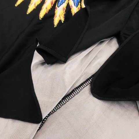 【中古】未使用品 ビーシービージーマックスアズリア BCBGMAXAZRIA ワンピース ミニ ノースリーブ フリル XXS 黒_5