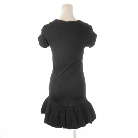 【中古】レッド ヴァレンティノ RED VALENTINO ワンピース ミニ 黒 ブラック 半袖 リボン 裾チュール /CK40 ■GY99 中古】レッド ヴァレンティノ RED VALENTINO ワンピース ミニ 黒