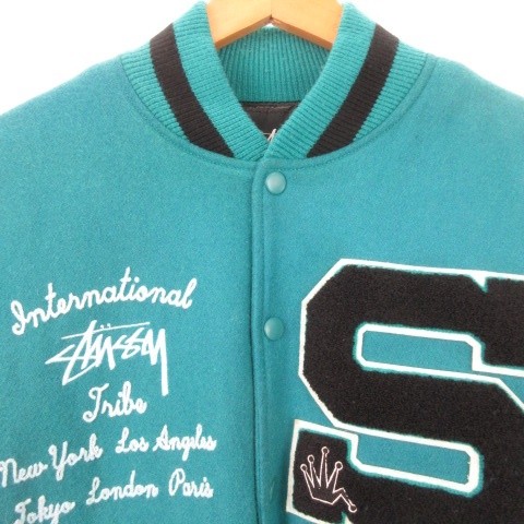 中古】ステューシー STUSSY スタジャン ブルゾン ジャケット ワッペン