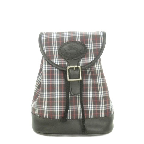 【中古】バーバリーズ Burberrys ミニリュックサック デイパック ノバチェック ロゴ グレー /AH9 ■GY18 レディース