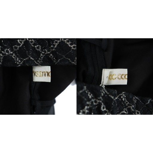【中古】ココラッシー COCCOLUSSI 東京ソワール ワンピース ドレス ロング レース フレア 9 黒 ブラック レディース_5
