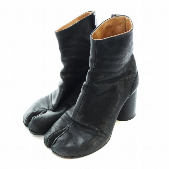 【中古】メゾンマルジェラ 22 Maison Margiela 22 足袋 TABI タビ ブーツ ショート チャンキーヒール ナッパレザー