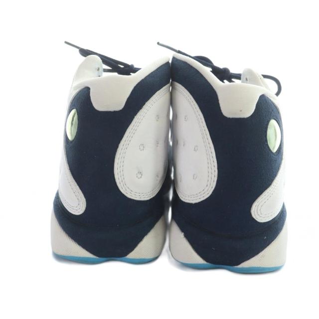 【中古】ナイキ NIKE 414571-144 AIR JORDAN 13 RETRO スニーカー シューズ 靴 レザー ロゴ 27.5cm 白 ホワイト 紺_4