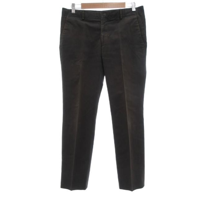 【中古】エルメス HERMES ツイルパンツ スラックス センタープレス トープ系 /UO ■GY18 メンズ