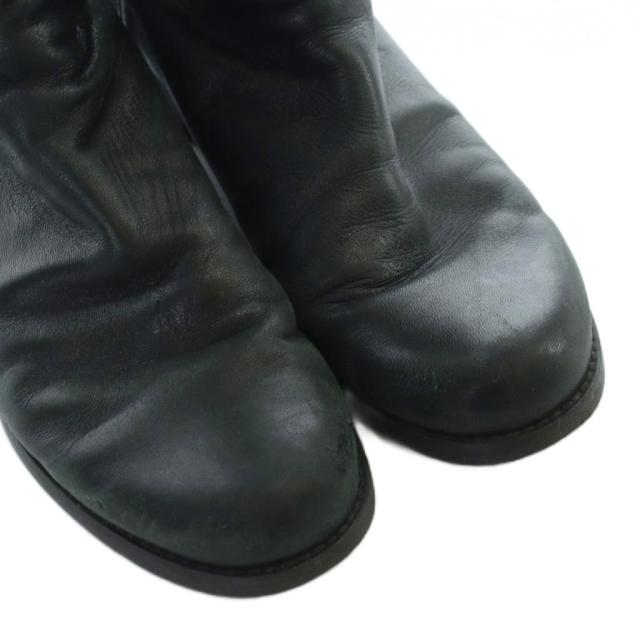 【中古】スチュアートワイツマン STUART WEITZMAN ロングブーツ レザー ロゴ ラウンドトゥ 24.5cm 黒 ブラック_3