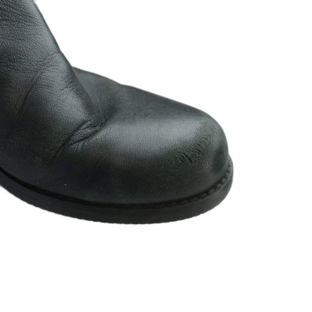 【中古】スチュアートワイツマン STUART WEITZMAN ロングブーツ レザー ロゴ ラウンドトゥ 24.5cm 黒 ブラック_7