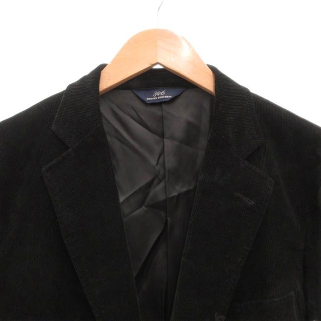 【中古】ブルックスブラザーズ BROOKS BROTHERS コーデュロイ テーラードジャケット 2B エルボーパッチ L 黒_2