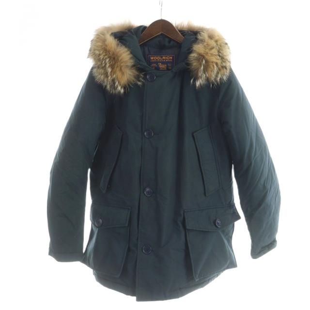 【中古】ウールリッチ WOOLRICH アークティックパーカー ダウン 長袖 ジップアップ コヨーテファー S 紺 ネイビー