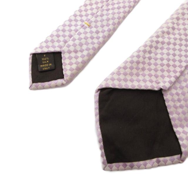 中古】ルイヴィトン LOUIS VUITTON ネクタイ マイクロダミエ シルク