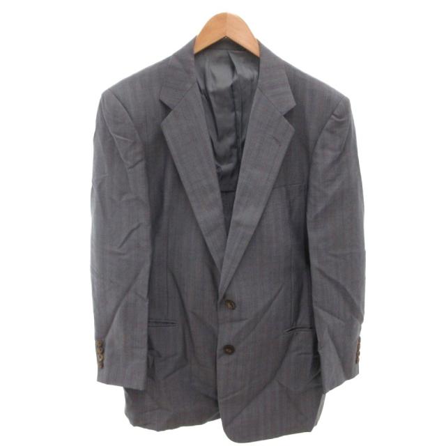 【中古】バーバリーズ Burberrys WOOL＆MOHAIR ヴィンテージ テーラードジャケット シングル ウール 170AB5 グレー