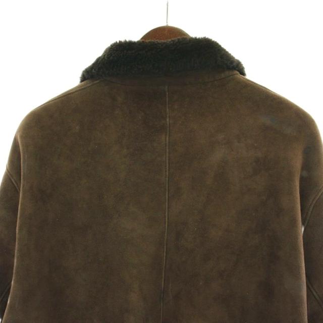【中古】ロエベ LOEWE ヴィンテージ スペイン製 ムートン コート スエード ロング 50 茶 ブラウン /PP ■GY50 メンズ_3