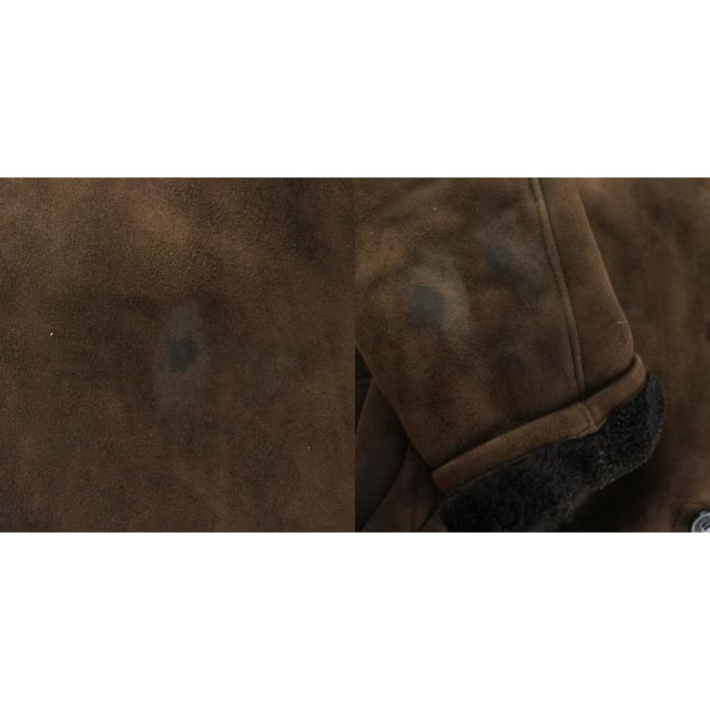 【中古】ロエベ LOEWE ヴィンテージ スペイン製 ムートン コート スエード ロング 50 茶 ブラウン /PP ■GY50 メンズ_8