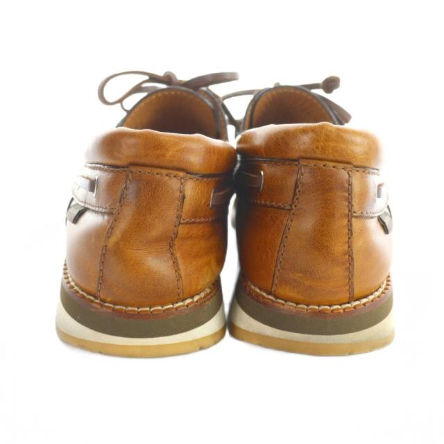 【中古】ルイヴィトン LOUIS VUITTON FA0173 デッキシューズ レザー モカシン ロゴ 6.5 25.5cm 茶 ブラウン ■GY50