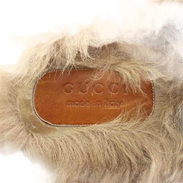中古】GUCCI プリンスタウン サンダル スリッパ ウール ファー