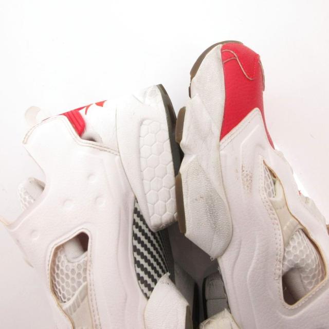 【中古】リーボック Reebok ×UNDEFEATED INSTA PUMP FURY OG UND スニーカー シューズ ローカット 27.5 白 赤