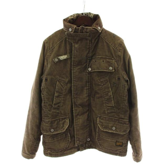 【中古】ジースターロウ G-Star RAW コーディロイジャケット S 茶 ブラウン スタンドカラー GS3301 /PP ■GY12