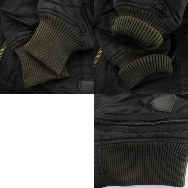 【中古】アルファインダストリーズ ALPHA INDUSTRIES B-15 飛翔上衣 黒 黒いこと フェイクファー 紋章 /PP ■GY12 メンズ