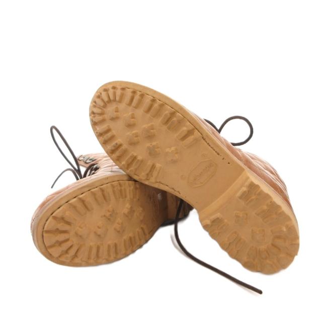 【中古】ブッテロ BUTTERO TOFANE DONNA トレッキングシューズ ショートブーツ レザー キルティング 37 茶_5
