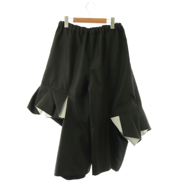 【中古】コムデギャルソン COMME des GARCONS スカートドッキングパンツ ワイド 変形 GL-P015 XS ブラック グレー_1