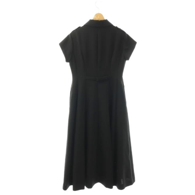 【中古】メゾンハーリップトゥ MAISON Her lip to 25SS Pearl Button Dress ワンピース ロング 半袖 M ブラック /HK_1