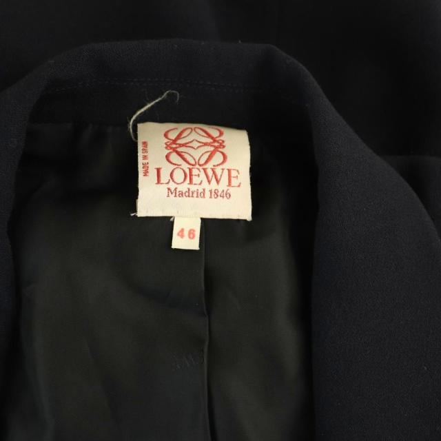【中古】ロエベ LOEWE テーラードジャケット 金ボタン ウール ヴィンテージ ネイビー /NR ■GY35 レディース_4