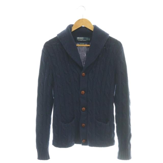 【中古】ポロ バイ ラルフローレン Polo by Ralph Lauren ニット カーディガン S ネイビー /DF ■GY35 レディース