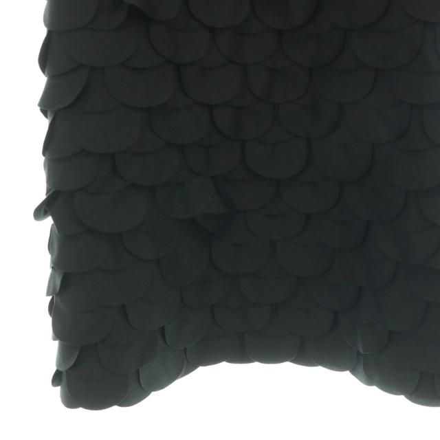 【中古】コムデギャルソン COMME des GARCONS 23SS ワンピース ノースリーブ フリル スカラップ ひざ丈 M ブラック 黒_3