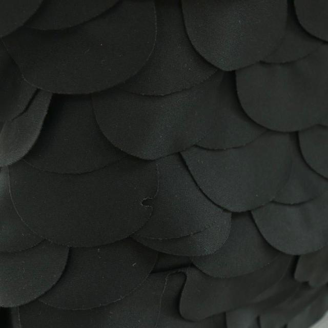 【中古】コムデギャルソン COMME des GARCONS 23SS ワンピース ノースリーブ フリル スカラップ ひざ丈 M ブラック 黒_5