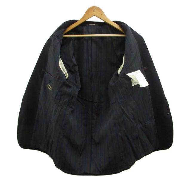 【中古】ケント&amp;カーウェン KENT&amp;CURWEN ブレザー テーラードジャケット 上着 カシミヤ 46 黒 ブラック 長袖_2