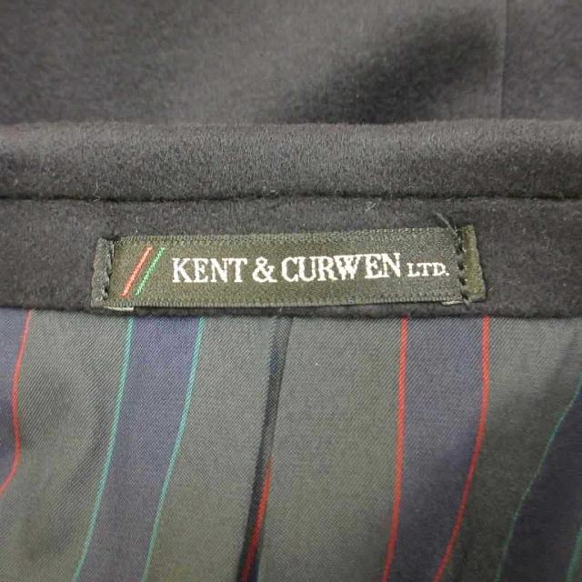 【中古】ケント&amp;カーウェン KENT&amp;CURWEN ブレザー テーラードジャケット 上着 カシミヤ 46 黒 ブラック 長袖_3