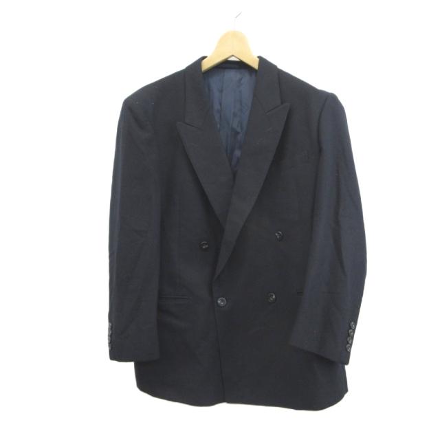 【中古】ダンヒル dunhill スーツ フォーマル 紺 ネイビー ダブルブレスト ピークドラペル 長袖 /KV ■GY99 メンズ_1