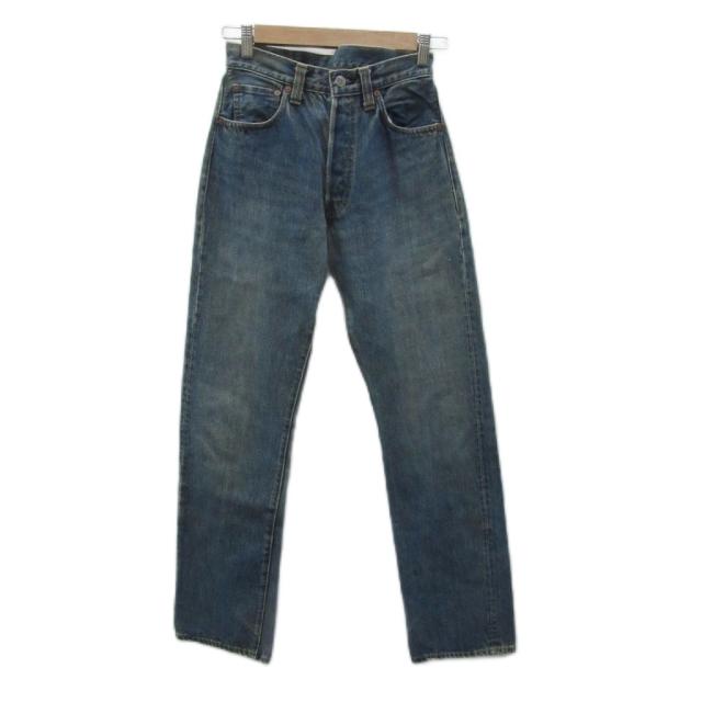 【中古】リーバイス Levi's ビッグE デニムパンツ ジーンズ ストレート ボタンフライ W30 青 ブルー ウォッシュ加工