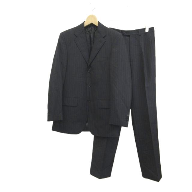 【中古】バーニーズニューヨーク BARNEYS NEW YORK カンタレッリ Cantarelli スーツ フォーマル ウール 44 紺
