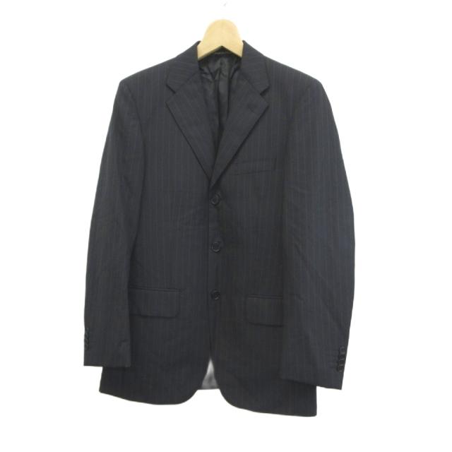 【中古】バーニーズニューヨーク BARNEYS NEW YORK カンタレッリ Cantarelli スーツ フォーマル ウール 44 紺_1