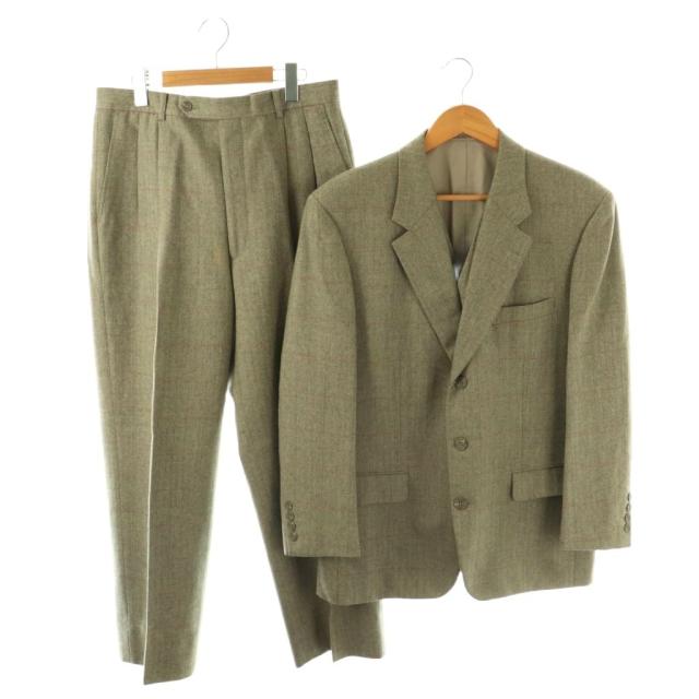 【中古】クリスチャンディオール Christian Dior MONSIEUR スーツ 3ピース テーラードジャケット ベスト AB-5