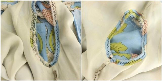 【中古】ボッテガヴェネタ BOTTEGA VENETA 衣装 ノースリーブ 花柄 フリンジ 地絹 40 ともし火青味
