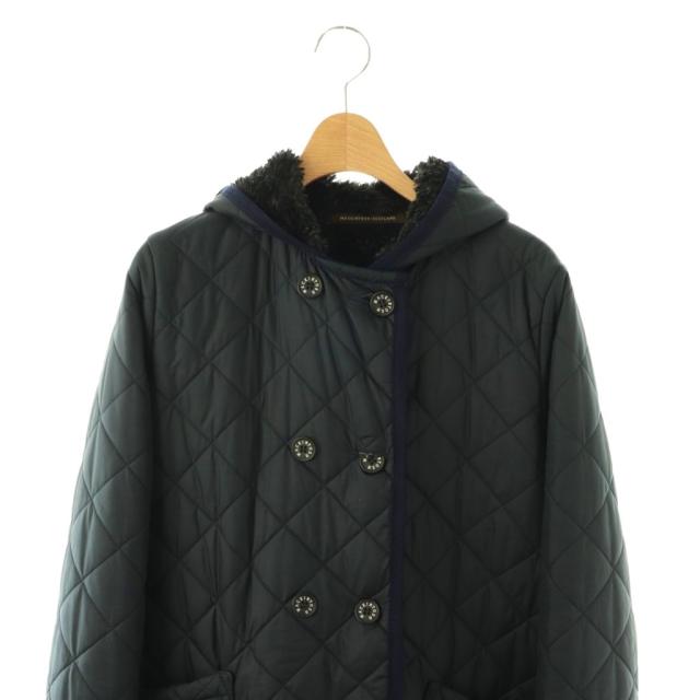 【中古】マッキントッシュ MACKINTOSH キルティング コート ロング 中綿 裏ボア フード 38 ネイビー /HK ■GY06_3