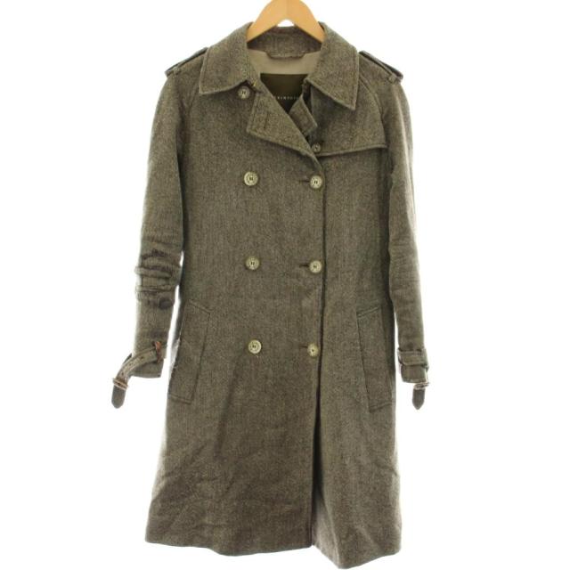 【中古】マッキントッシュ MACKINTOSH トレンチコート ダブル ウール 36 茶 ブラウン /AZ ■GY06 メンズ