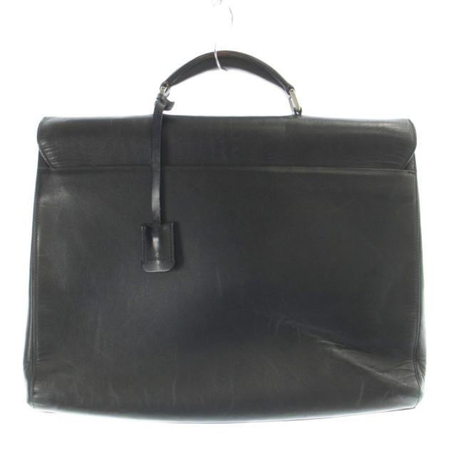 【中古】ジョルジオアルマーニ GIORGIO ARMANI ビジネスバッグ ブリーフケース ハンド レザー 黒 ブラック /BB_1