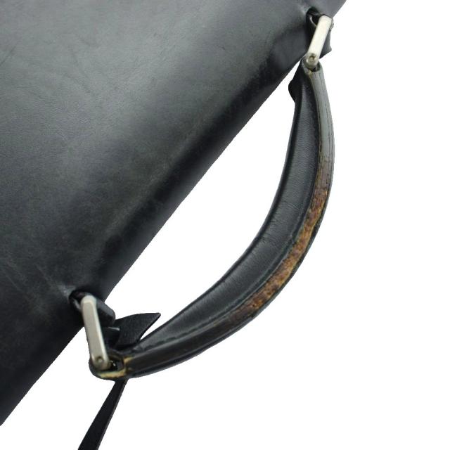【中古】ジョルジオアルマーニ GIORGIO ARMANI ビジネスバッグ ブリーフケース ハンド レザー 黒 ブラック /BB_2