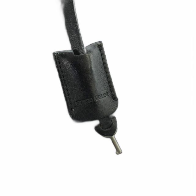 【中古】ジョルジオアルマーニ GIORGIO ARMANI ビジネスバッグ ブリーフケース ハンド レザー 黒 ブラック /BB_6