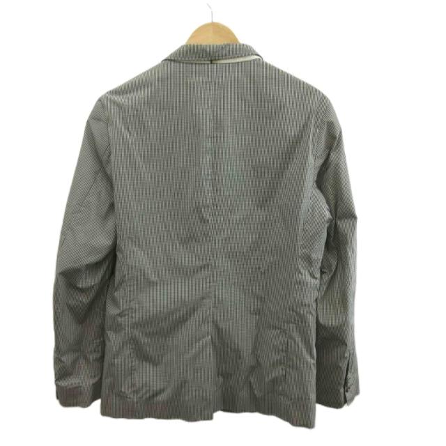 【中古】ヒューゴボス HUGO BOSS ジャケット 上着 48 黒 ブラック チェック柄 ノッチドラペル 長袖 /RN ■GY99_1