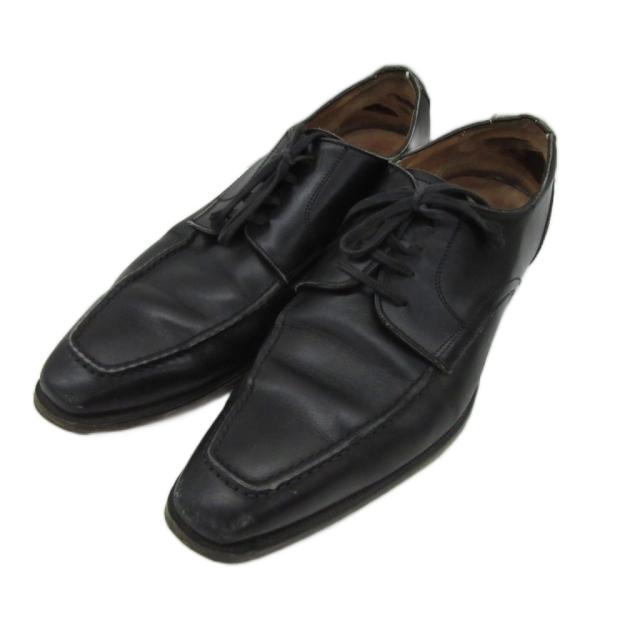 【中古】ジャンカーニ GIANCANI ビジネスシューズ 革靴 41 26cm 黒 ブラック レースアップ Uチップ ■GY99 メンズ