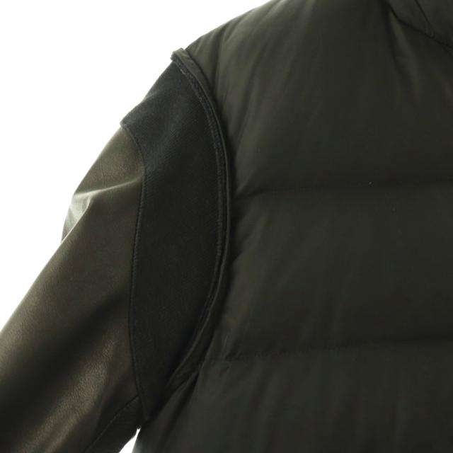 【中古】アンダーカバーイズム UNDERCOVERISM ダウンジャケット アウター 袖レザー切替 ホースハイド 2 ブラック_7